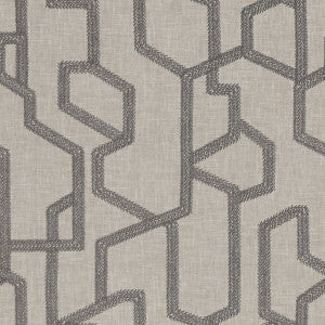 Clarke And Clarke Fabric Labyrinth Charcoal