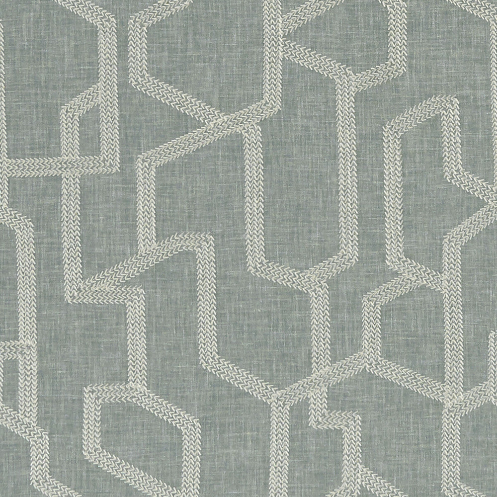 Labyrinth Mineral by Clarke And Clarke Designer Fabric CLARKE & CLARKE EXOTICA POLYESTER - 52%;COTTON - 48% India - Horizontal: 12.875 and Vertical: 12.5 54 - Swanky Fabrics -