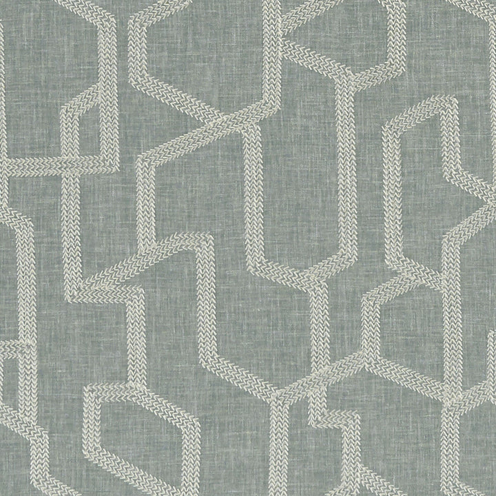 Labyrinth Mineral by Clarke And Clarke Designer Fabric CLARKE & CLARKE EXOTICA POLYESTER - 52%;COTTON - 48% India - Horizontal: 12.875 and Vertical: 12.5 54 - Swanky Fabrics -