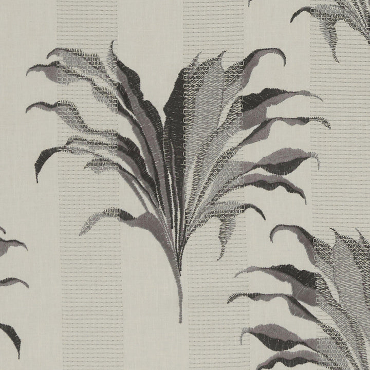 Palma Charcoal by Clarke And Clarke Designer Fabric CLARKE & CLARKE EXOTICA POLYESTER - 52%;COTTON - 48% India - Horizontal: 17 and Vertical: 12.875 54 - Swanky Fabrics -
