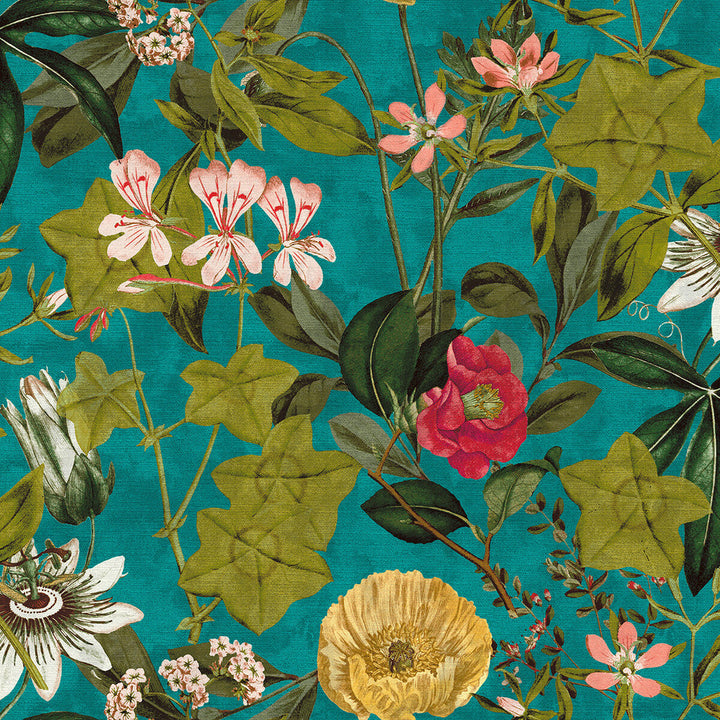 Passiflora Kingfisher by Clarke And Clarke Fabric Clarke And Clarke Fabric Passiflora KingfisherFabric CLARKE & CLARKE EXOTICA POLYESTER - 100% India </p><p>Repeat: H: 54, V: 27 54.75 - Fabric Carolina -