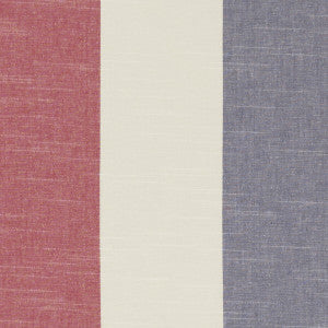 Clarke And Clarke Fabric Buckton Denim/Red