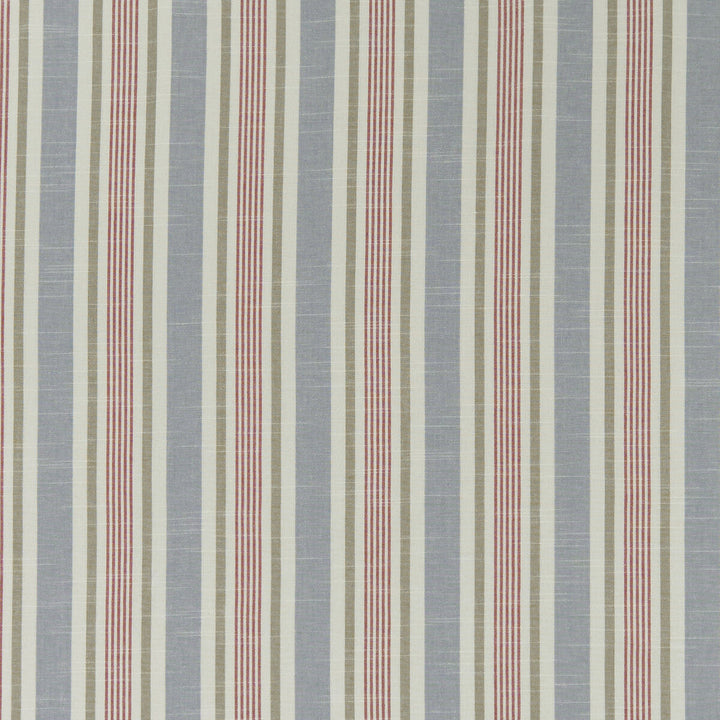 Mappleton Denim/Red by Clarke And Clarke Designer Fabric CLARKE & CLARKE BEMPTON COTTON - 100% India - Horizontal: 4.5 and Vertical: 0 55.125 - Swanky Fabrics -