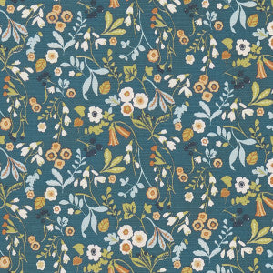 Clarke And Clarke Fabric Ashbee Denim/Spice