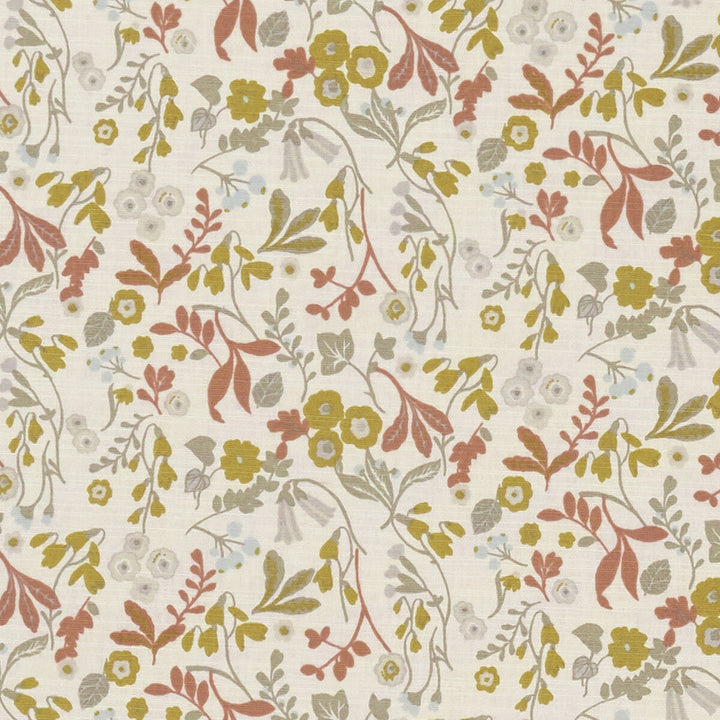 Ashbee Ochre by Clarke And Clarke Designer Fabric CLARKE & CLARKE SHERWOOD COTTON - 100% Turkey MEDIUM Horizontal: - and Vertical: - 54 - Swanky Fabrics -