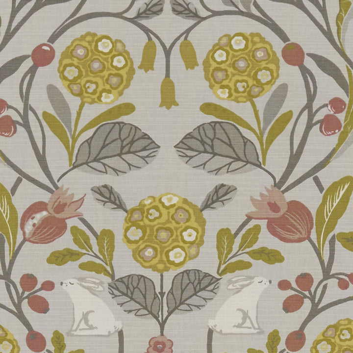 Forester Ochre by Clarke And Clarke Designer Fabric CLARKE & CLARKE SHERWOOD COTTON - 100% Turkey MEDIUM Horizontal: 18 and Vertical: 16.1 54 - Swanky Fabrics -