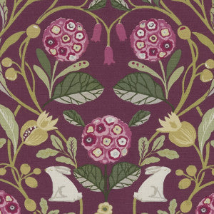 Clarke And Clarke Fabric Forester Plum