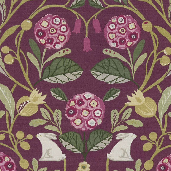 Forester Plum by Clarke And Clarke Fabric Clarke And Clarke Fabric Forester PlumFabric CLARKE & CLARKE SHERWOOD COTTON - 100% Turkey </p><p>Repeat: H: 18, V: 16.1 54 - Fabric Carolina -