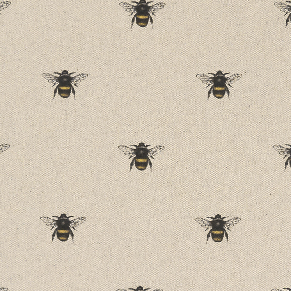 Abeja Linen by Clarke And Clarke Designer Fabric CLARKE & CLARKE EDEN COTTON - 90%;LINEN - 10% Spain MEDIUM Horizontal: 6.75 and Vertical: 6.375 54.375 - Swanky Fabrics -