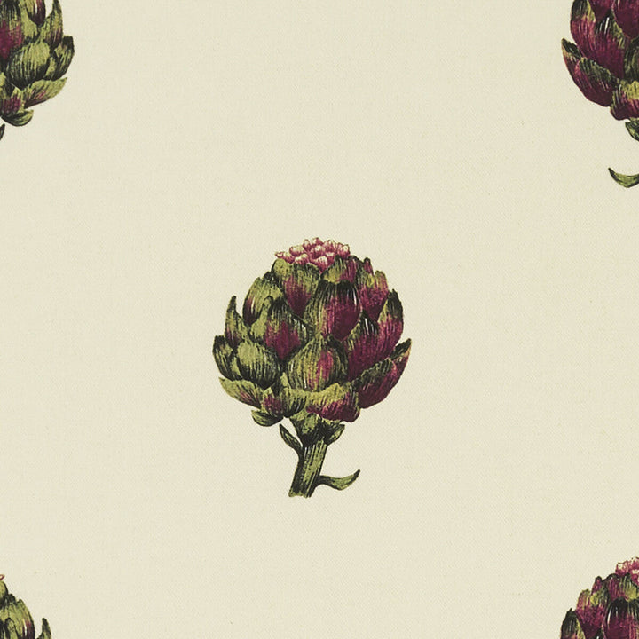 Artichoke Ivory by Clarke And Clarke Designer Fabric CLARKE & CLARKE EDEN COTTON - 90%;LINEN - 10% Spain MEDIUM Horizontal: 13.375 and Vertical: 12.25 54.375 - Swanky Fabrics -