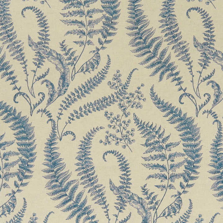 Folium Denim by Clarke And Clarke Designer Fabric CLARKE & CLARKE EDEN COTTON - 90%;LINEN - 10% Spain MEDIUM Horizontal: 17.75 and Vertical: 31.5 54.375 - Swanky Fabrics -