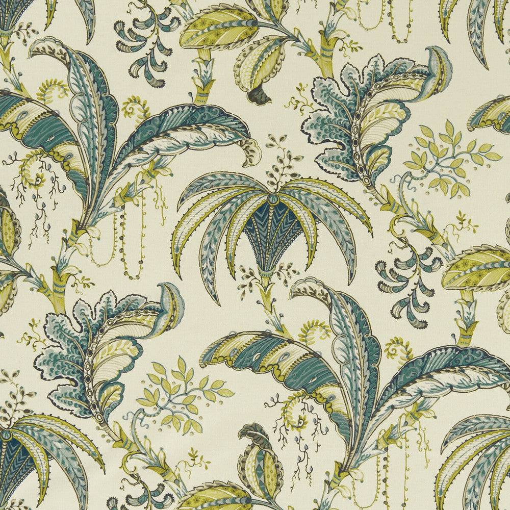 Ophelia Mineral by Clarke And Clarke Designer Fabric CLARKE & CLARKE EDEN COTTON - 90%;LINEN - 10% Spain MEDIUM Horizontal: 26.625 and Vertical: 24.875 54.375 - Swanky Fabrics -
