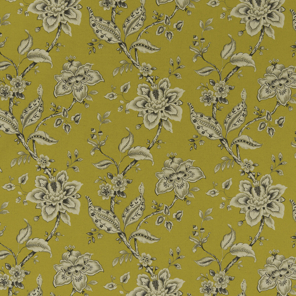 Palampore Chartreuse by Clarke And Clarke Designer Fabric CLARKE & CLARKE EDEN COTTON - 90%;LINEN - 10% Spain MEDIUM Horizontal: 17.75 and Vertical: 16.625 54.375 - Swanky Fabrics -