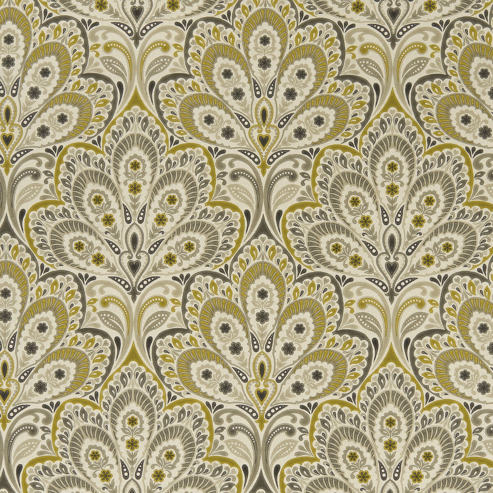 Persia Charcoal/Ochre by Clarke And Clarke Fabric Clarke And Clarke Fabric Persia Charcoal/OchreFabric CLARKE & CLARKE EDEN COTTON - 90%;LINEN - 10% Spain </p><p>Repeat: H: 13.375, V: 13.5 54.375 - Fabric Carolina -