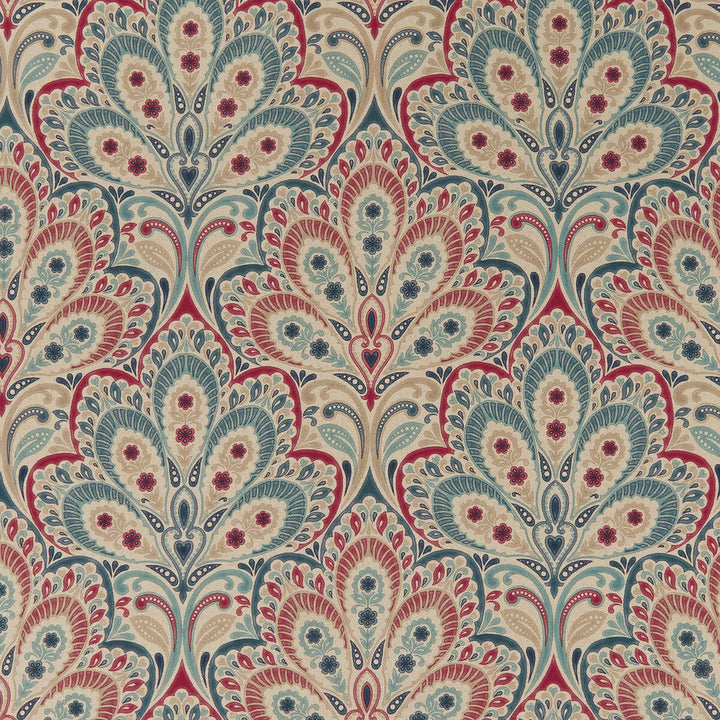 Persia Denim/Raspberry by Clarke And Clarke Fabric Clarke And Clarke Fabric Persia Denim/RaspberryFabric CLARKE & CLARKE EDEN COTTON - 90%;LINEN - 10% Spain </p><p>Repeat: H: 13.375, V: 13.5 54.375 - Fabric Carolina -