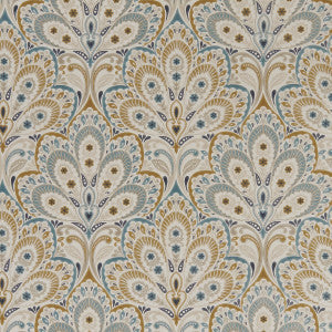 Clarke And Clarke Fabric Persia Teal/Spice