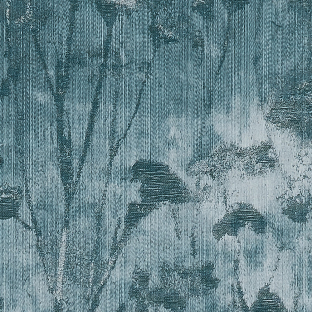 Silhouette Kingfisher by Clarke And Clarke Designer Fabric CLARKE & CLARKE DIFFUSION POLYESTER - 51%;COTTON - 26%;NYLON - 23% India Horizontal: 18.25 and Vertical: 25.188 54.75 - Swanky Fabrics -