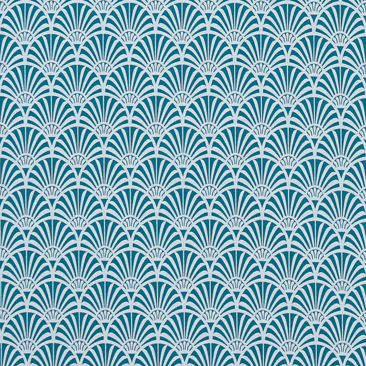 Zellige Teal by Clarke And Clarke Designer Fabric CLARKE & CLARKE PRINCE OF PERSIA POLYESTER - 35%;VISCOSE - 34%;COTTON - 31% India Horizontal: 3.75 and Vertical: 3.625 55.625 - Swanky Fabrics -