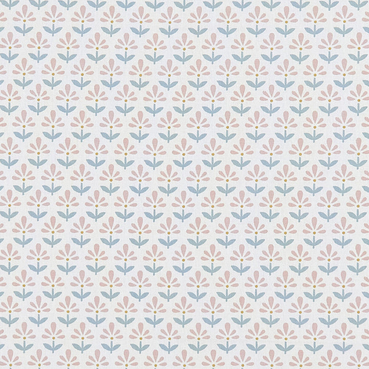 Fleur Blush/Mineral by Clarke And Clarke Designer Fabric CLARKE & CLARKE CO-ORDINATES COTTON - 100% Turkey MEDIUM Horizontal: 1.375 and Vertical: 2.5 54 - Swanky Fabrics -