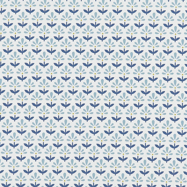 Fleur Denim by Clarke And Clarke Designer Fabric CLARKE & CLARKE CO-ORDINATES COTTON - 100% Turkey MEDIUM Horizontal: 1.375 and Vertical: 2.5 54 - Swanky Fabrics -