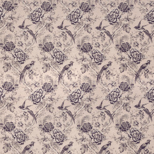 Clarke And Clarke Fabric Avium Blush/Damson
