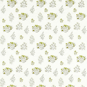 Clarke And Clarke Fabric Floris Chartreuse