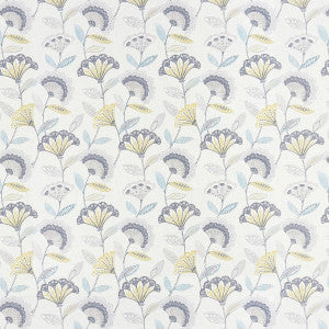 Clarke And Clarke Fabric Bohemia Charcoal/Ochre