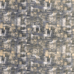 Clarke And Clarke Fabric Tessellati Charcoal/Gold