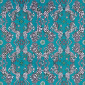 Clarke And Clarke Fabric Caspian Velvet Teal