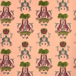 Clarke And Clarke Fabric Creatura Velvet Pink