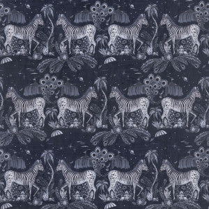 Clarke And Clarke Fabric Lostworld Navy
