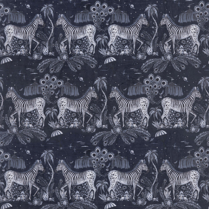 Lostworld Navy by Clarke And Clarke Fabric Clarke And Clarke Fabric Lostworld NavyFabric WILDERIE BY EMMA J SHIPLEY FOR C&C POLYESTER - 100% United Kingdom </p><p>Repeat: H: 35, V: 27 54 - Fabric Carolina -