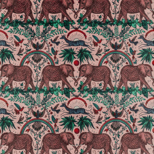 Clarke And Clarke Fabric Zambezi Velvet Pink