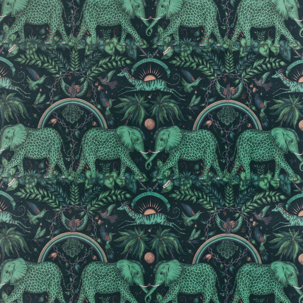 Zambezi Velvet Teal by Clarke And Clarke Fabric Clarke And Clarke Fabric Zambezi Velvet TealFabric WILDERIE BY EMMA J SHIPLEY FOR C&C POLYESTER - 100% Spain </p><p>Repeat: H: 27, V: 21.62 55 - Fabric Carolina -