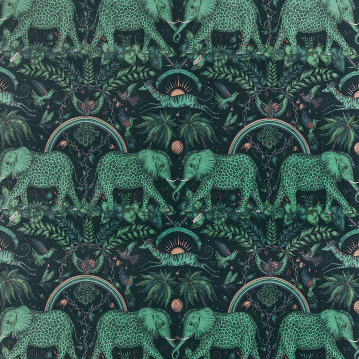 Zambezi Velvet Teal by Clarke And Clarke Fabric Clarke And Clarke Fabric Zambezi Velvet TealFabric WILDERIE BY EMMA J SHIPLEY FOR C&C POLYESTER - 100% Spain </p><p>Repeat: H: 27, V: 21.62 55 - Fabric Carolina -