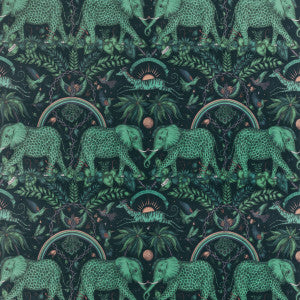 Clarke And Clarke Fabric Zambezi Velvet Teal