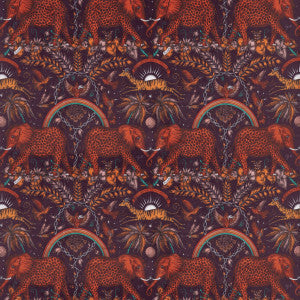 Clarke And Clarke Fabric Zambezi Velvet Wine