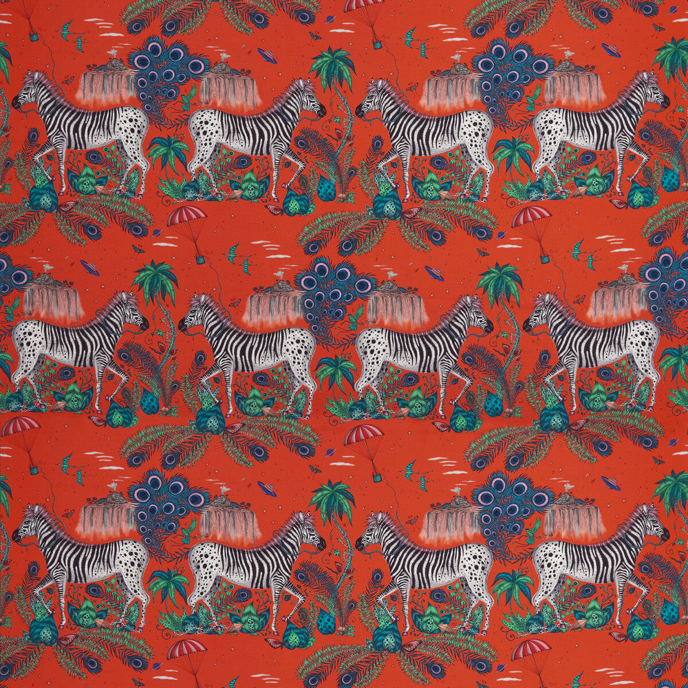 Lost World Satin Red by Clarke And Clarke Fabric Clarke And Clarke Fabric Lost World Satin RedFabric WILDERIE BY EMMA J SHIPLEY FOR C&C COTTON - 100% United Kingdom </p><p>Repeat: H: 27, V: 34.65 54 - Fabric Carolina -
