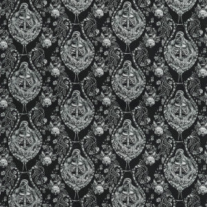 Clarke And Clarke Fabric Silverback Satin Black