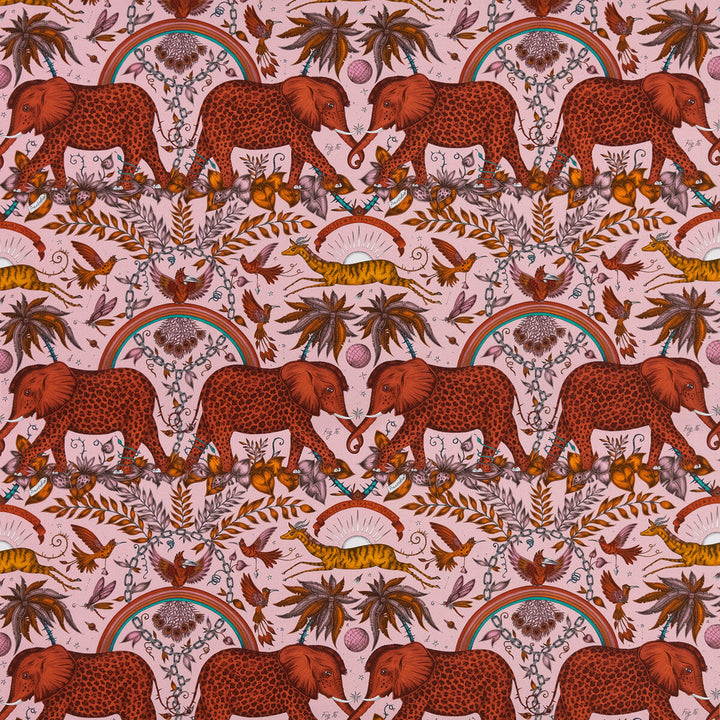 Zambezi Satin Blush by Clarke And Clarke Fabric Clarke And Clarke Fabric Zambezi Satin BlushFabric WILDERIE BY EMMA J SHIPLEY FOR C&C COTTON - 100% United Kingdom </p><p>Repeat: H: 27, V: 21.78 54 - Fabric Carolina -