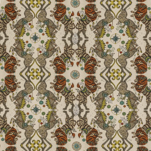 Clarke And Clarke Fabric Caspian Linen Gold