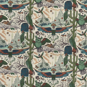 Clarke And Clarke Fabric Frontier Linen Green