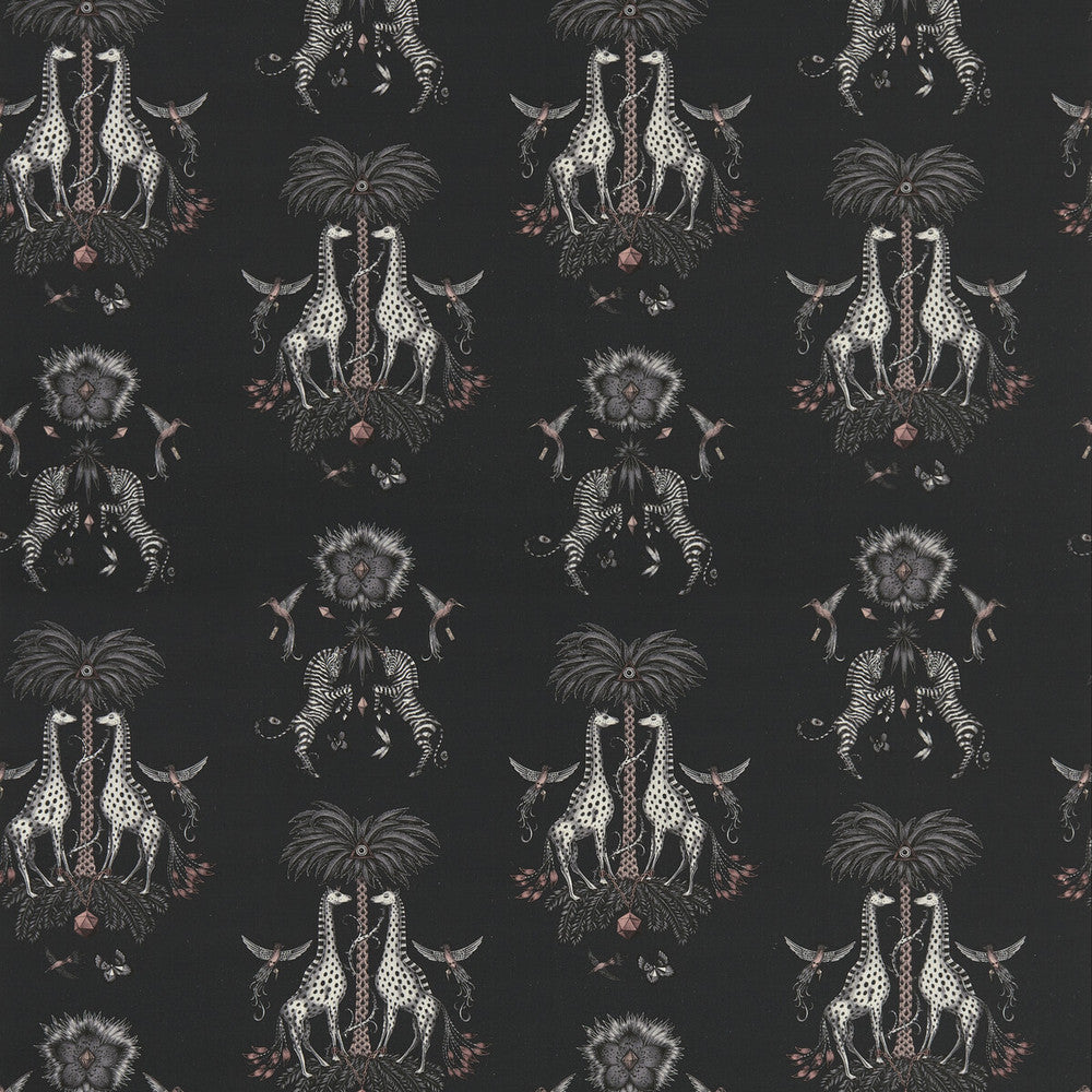 Creatura Linen Charcoal by Clarke And Clarke Designer Fabric WILDERIE BY EMMA J SHIPLEY FOR C&C COTTON - 60%;LINEN - 40% Spain HEAVY Horizontal: 27 and Vertical: 34.34 54 - Swanky Fabrics -
