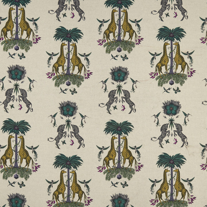 Creatura Linen Yellow by Clarke And Clarke Designer Fabric WILDERIE BY EMMA J SHIPLEY FOR C&C COTTON - 60%;LINEN - 40% Spain HEAVY Horizontal: 27 and Vertical: 34.34 54 - Swanky Fabrics -