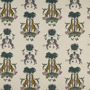 Clarke And Clarke Fabric Creatura Linen Yellow