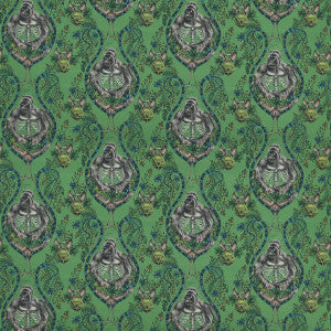 Clarke And Clarke Fabric Silverback Linen Green