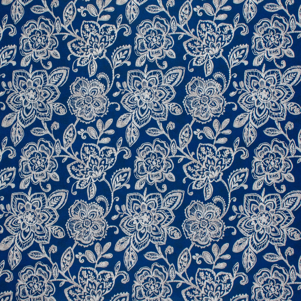 F1504 Blue by Greenhouse Designer Fabric 100% Polyester China 50,000 double rubs </p><p>Repeat: 13" H, 14" V 54" - Swanky Fabrics -