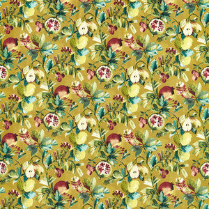 Clarke And Clarke Fabric Fruta Ochre Velvet