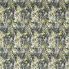 Clarke And Clarke Fabric Rosedene Charcoal/Chartreuse