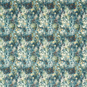Clarke And Clarke Fabric Rosedene Denim/Spice